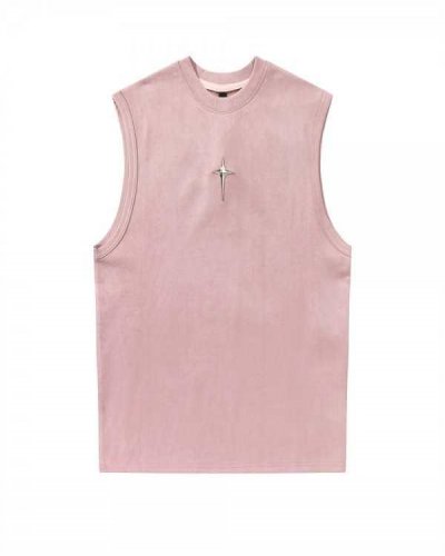 Simple Summer Sports Vest Waistcoat Bottoming Shirt